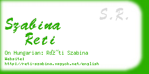 szabina reti business card